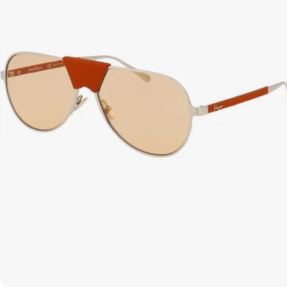 Ferragamo Stylish Brown Aviator Sunglasses - Picture 2 of 4